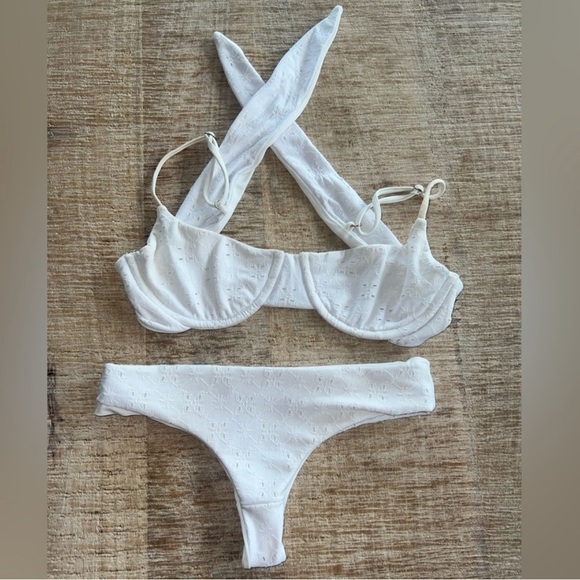 REVOLVE Other - Kahos Eyelit White Bachelorette Bikini